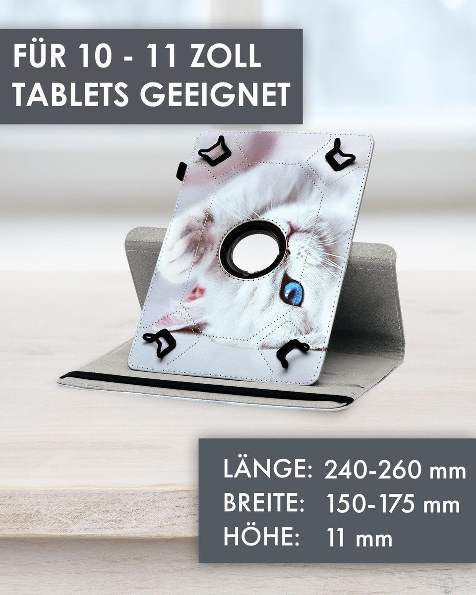 360° Drehbare Hülle Für Lenovo Tab M11 TB330FU / Xiaoxin Pad 2024 – Kunstleder, Standfunktion, Schwarz