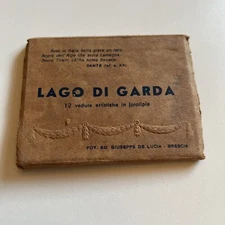 Vintage Postcard Book Album Complete 12 Photos Card Attached Lago Di Garda Italy