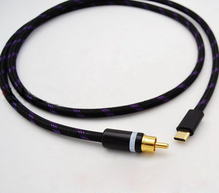 Type-C to RCA Coaxial Audio Cable for Cayin i5 N3 N5ii N52