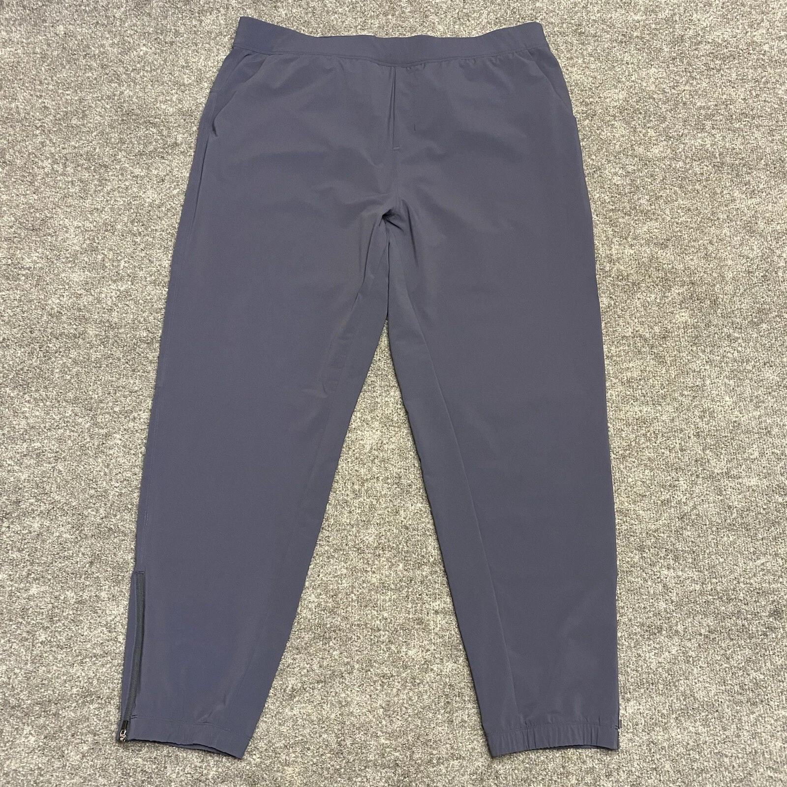 Public Rec Men Jogger Pants 40 Blue Casual Pants Drawstring Ankle Zip Stretch