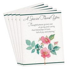 LOT OF 5 HALLMARK THANK YOU Cards  Envelopes, Thoughtfulness Flower Blossoms