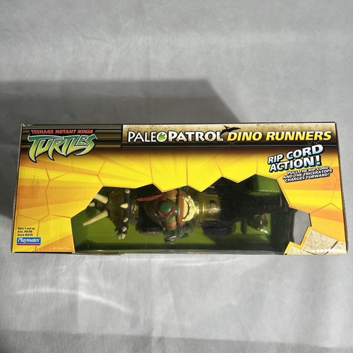 2003 Ninja Turtles TMNT Paleo Patrol Dino Runners Triceratops 2006 RARE SEALED - Picture 5 of 14