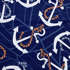 Quilting Cotton Anchors Away 1/2yd Dear Stella Nautical Coastal Beach