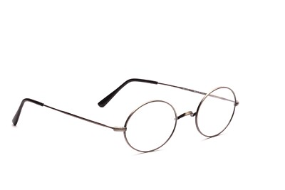 Ovale Metallfassung Mod 1720 ovale Brille in Altsilber 40 mm bis 48 mm ohne Pads