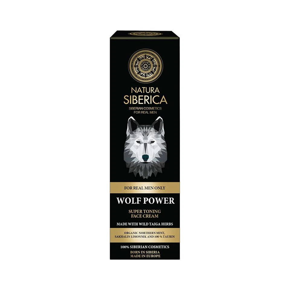 6 NATURA SIBERICA MEN WOLF POWER Crema facial súper tonificante hierbas taiga 50 ml Foto 2 de 4