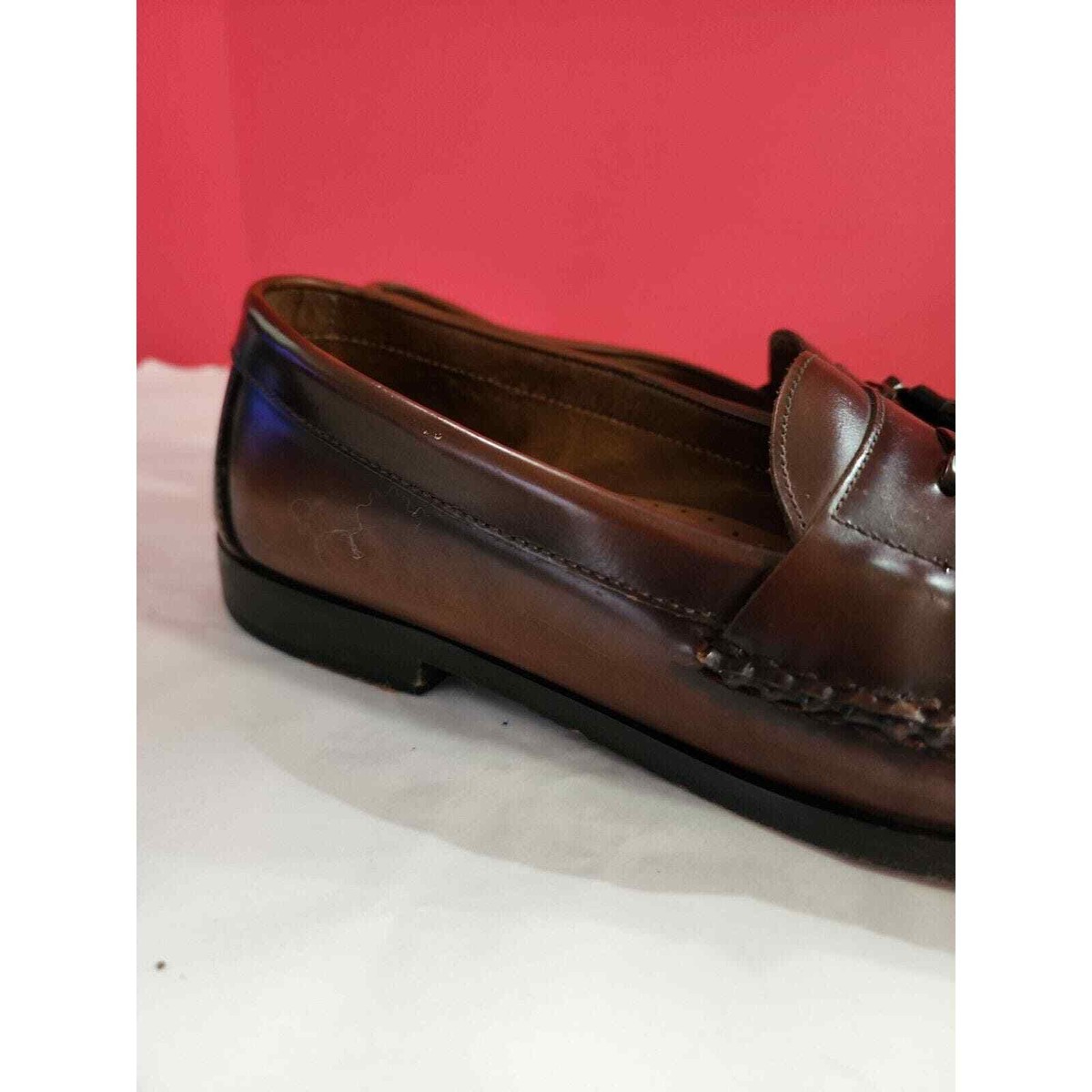 Johnston & Murphy 15-1096 Brown Sheepskin Leather Tassel Moc  display picture 3