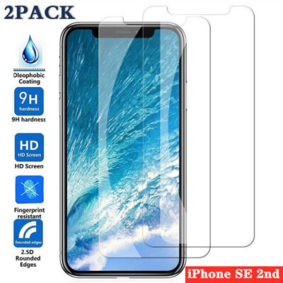 Tempered Glass For iPhone 16 15 14 Pro 13 12 Pro Max 11 XS XR 8 Screen Protector