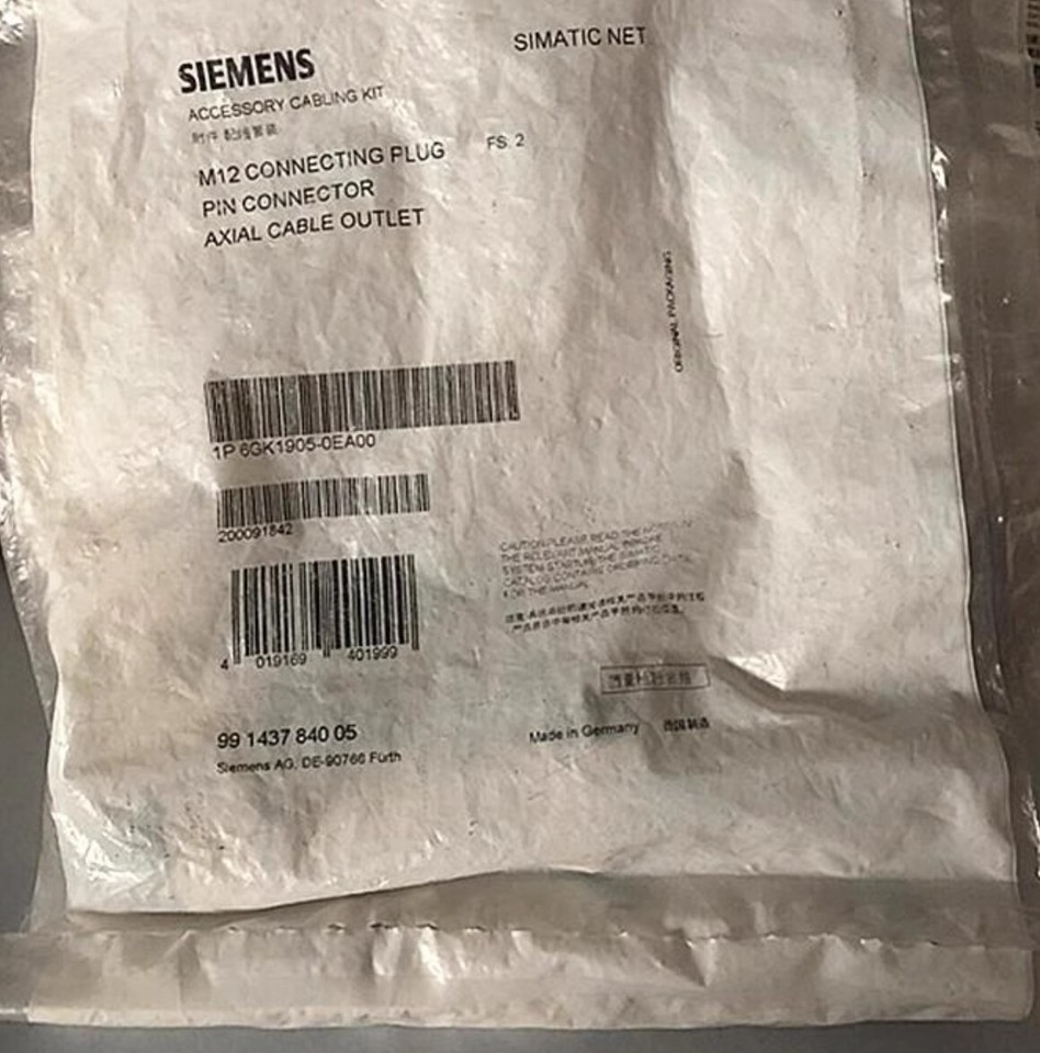 Connecteur Siemens 6GK1905-0FA00 - Sortie De Câble Axiale - Neuf (stock)