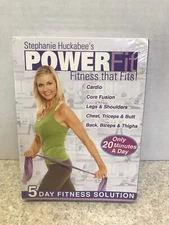 DVD Stephanie Huckabees Power Fit 5 Day Fitness Solution & 14 Day Meal Plan NEW