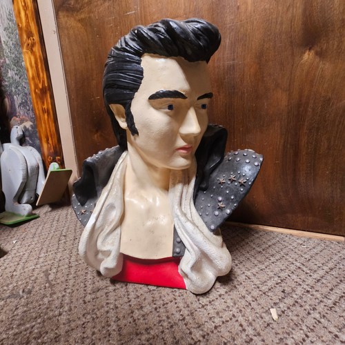 VINTAGE 1970'S ELVIS PRESLEY LARGE CHALKWARE BUST STATUE eBay