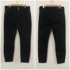 DESIGUAL Pantalone nero dettagli in velluto Tg EUR 42