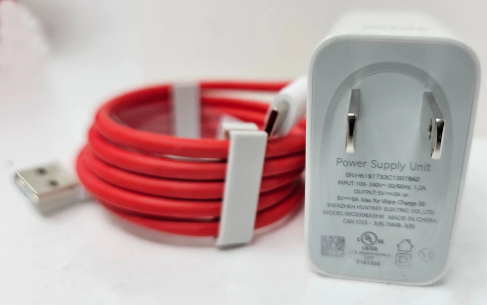 OnePlus Warp Fast Charging Power Adapter 30W, USB-C Cable for OnePlus 7 Pro 7T - Image 3 of 4