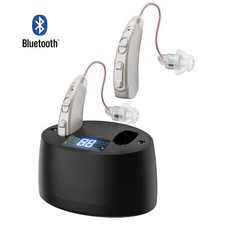 1 Pair Bluetooth rechargeable magnetic digital hearing aid BTE
