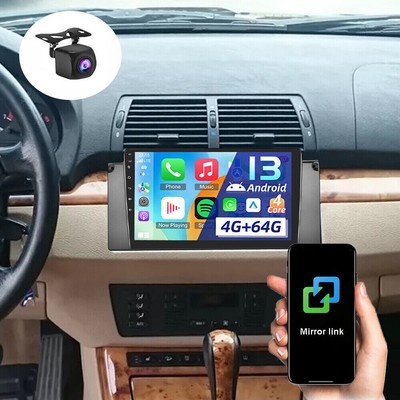 4G+64G For BMW E38 E39 E53 X5 GPS Navigation Android 13 Car Stereo Radio 9 INCH