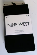 Two pair of Nine West control Opaque tights Size Small/Medium