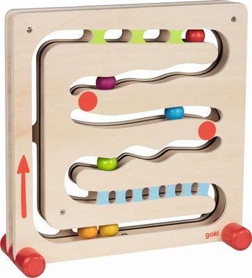Kugelbahn | 30 x 9,5 x 30 cm, Holz, 6 Kugeln, per Stück | Spielzeug | 53819