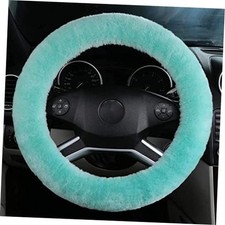 Fluffy Steering Wheel Cover for Women Fuzzy Steering Wheel Cover Winter Green