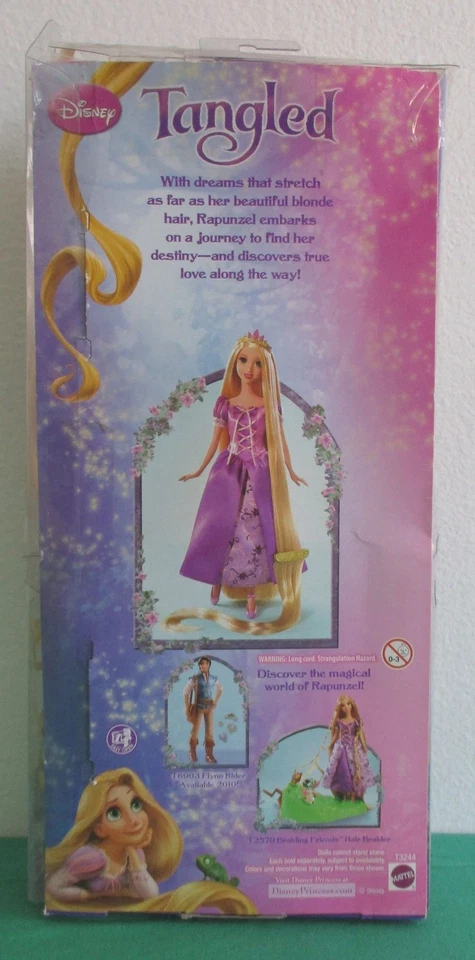 Extensiones de cabello rubia muñeca Barbie Rapunzel enredada Disney nueva en caja Mattel Foto 2 de 4