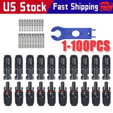 1-100set  Male Female Wire Cable Connector Set Solar Panel Waterproof Connector