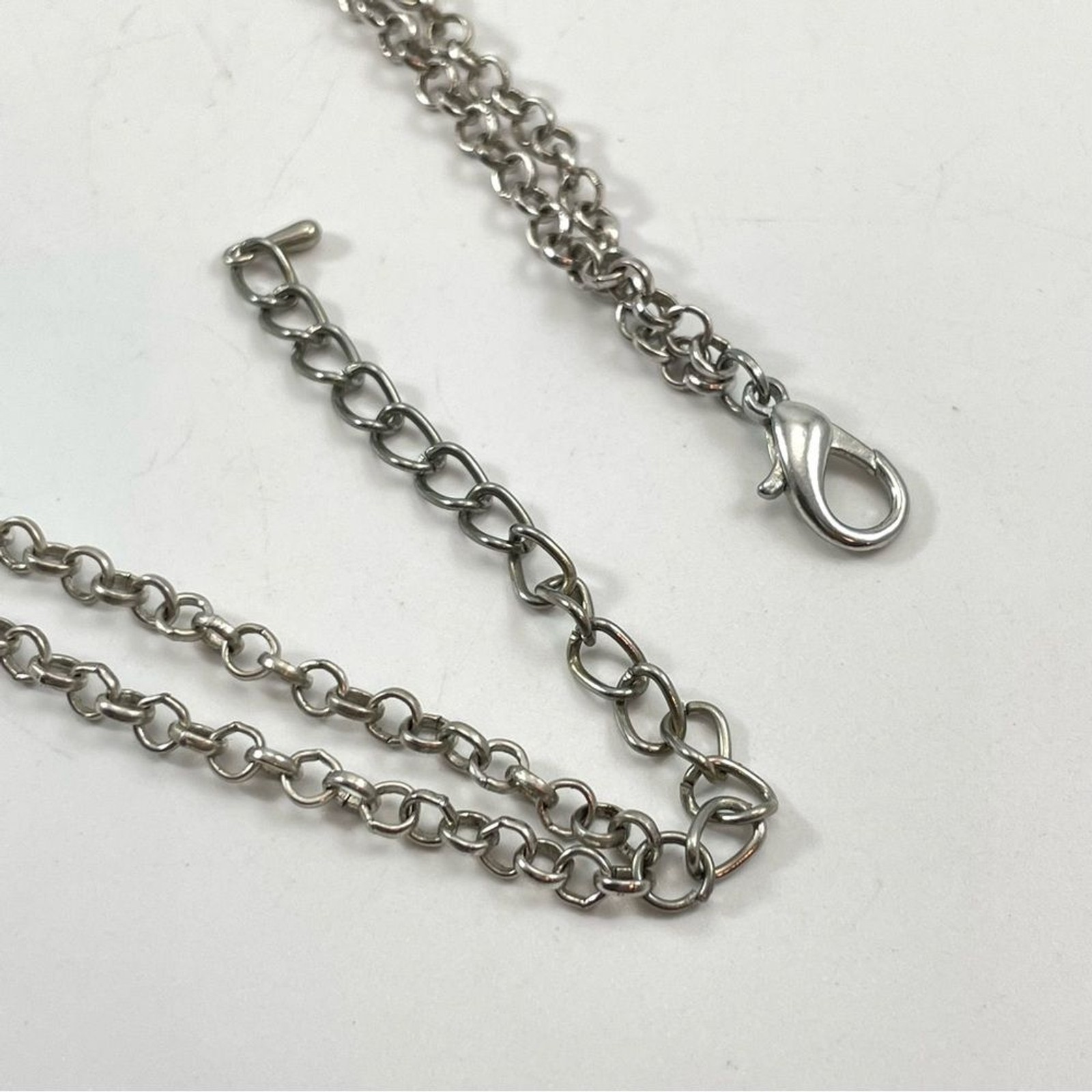 Stunning Unsigned Silver Black Beaded Rondelle Gl… - image 5