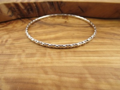 Armreif 925 Sterling Silber geätzt
