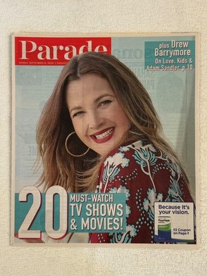 Parade Newspaper Insert September 2020 20 Must-Watch TV Movies Drew Barrymore