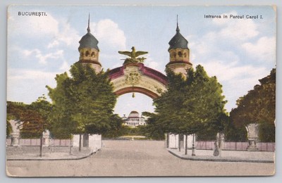 Bukarest Rumänien Carol I Park Eingang Bogen & Tore Union Verlag um 1908