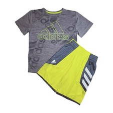 Adidas Aeroready Youth Boys Small 8 Yrs Athletic Shorts And Tshirt Outfit