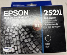 NEW GENUINE EPSON 252XL HIGH CAPACITY BLACK INK CARTRIDGE EXP. 06/2023- SEALED