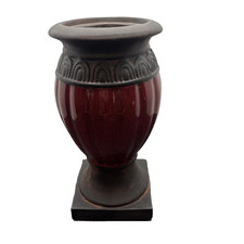 Large urn no Lid 11 Tall - Nice Dark Brown/Red