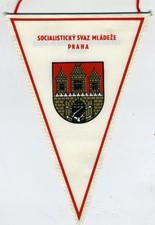 TSCHECHOSLOWAKAI - FARBIGER ERINNERUNGSWIMPEL