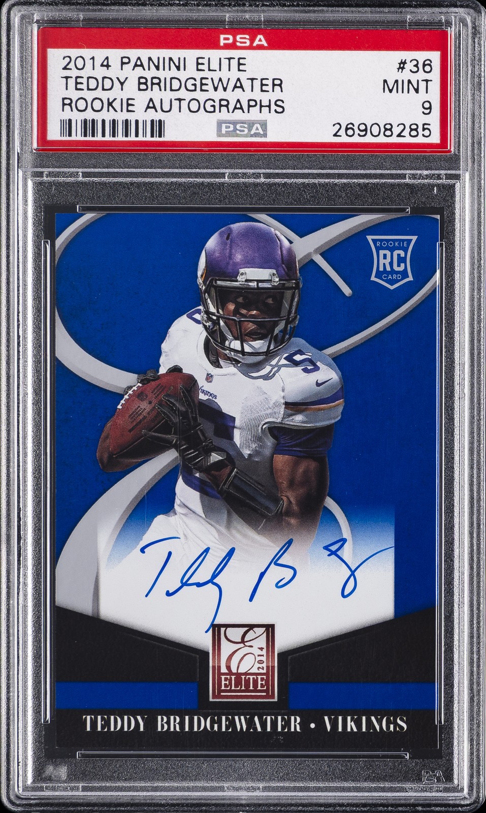 Teddy Bridgewater Panini Elite Rookie Autographs #36 Base
