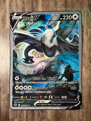 Lugia V Alt Art Pokemon Card Rug!! 6ft x 4ft4in 186/195 Silver