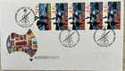 AUSTRALIA STAMPS 2003 ARTS COUNCILS STRIP 5 STAMPS PICTORIAL POSTMARKS