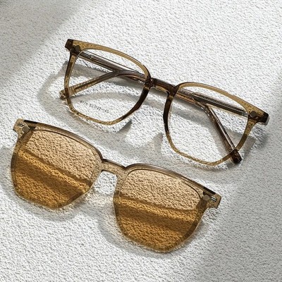 Fashion Square Polarized Glasses Magnetic Eyewear Eyeglasses Frame Men Women