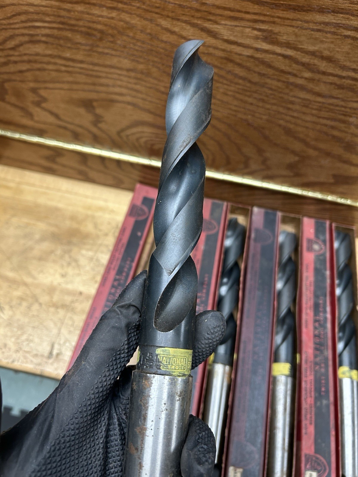 LOT OF 4, NEW! HSS 4MT TAPER SHANK DRILL 1-5/32" DIAMETER NATIONAL TWIST DRILL