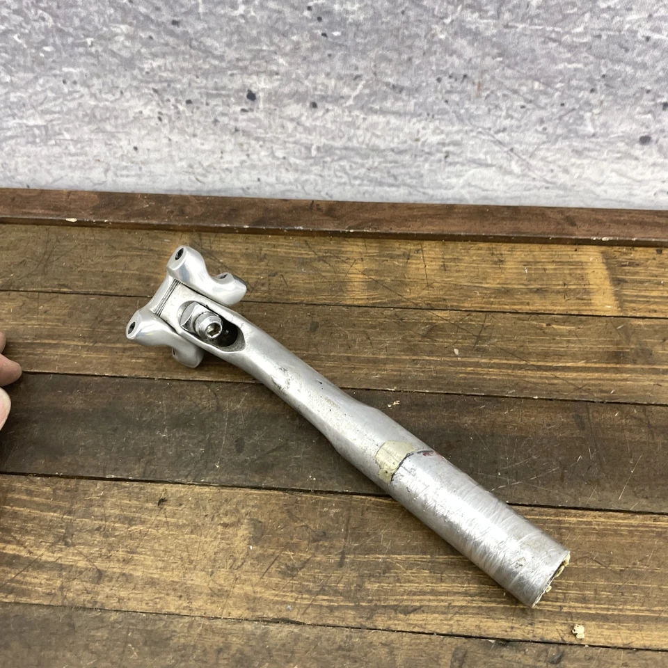 Tija de sillín de carretera Shimano 600 de colección 27,2 mm aleación Japón Ultegra Bolt pieza de bicicleta años 80 Foto 3 de 4