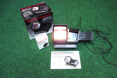 Pana-Vue Automatic Lighted 2X2 Lighted 36mm Slide Viewer FPA005 Tested Working