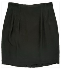 CACHE VTG Annie Reva Black High-Waist Lined Short Fitted Mini Skirt Womens 10