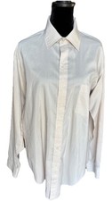 Vintage Mens Van Heusen Dress Shirt Lustrous Life Sz 16 - 34/35 Beige Tan