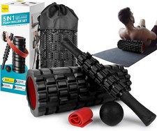 5-in-1 Foam Roller Set - Deep Tissue Muscle Recovery Kit with High Density Exerc