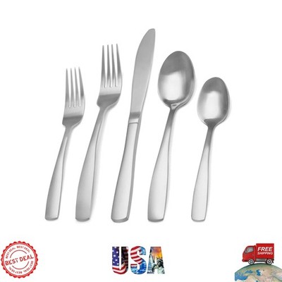 Satin Finish 20-Piece Silverware Set - Durable, Rust-Resistant & Dishwasher Safe