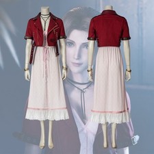 Aerith Gainsborough Cosplay Costume Crisis Core FF VII Suit Full Set