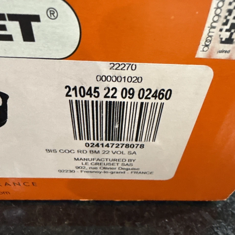 Le Creuset Cast Iron 2.75 Quart Shallow Round Dutch Oven, Flame - New Open Box - Image 3 of 4