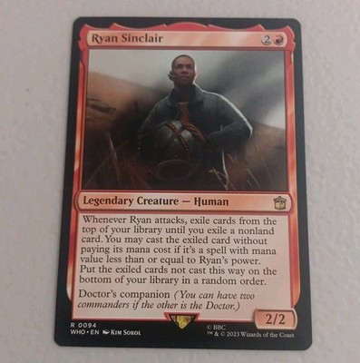 Ryan Sinclair - Doctor Who Commander MTG NM 