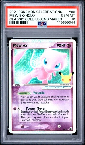 2021 POKEMON CELEBRATIONS CLASSIC COLLECTION #88 MEW EX-HOLO PSA 10