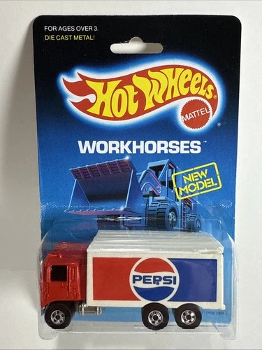 Vintage 1988 Hot Wheels Workhorses #2806 Pepsi Highway Hauler Truck J12