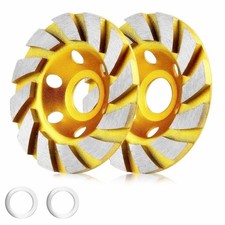   2EA 4 inch Diamond Segment Grinding Wheel Disc Grinder Cup Concrete Stone Cut