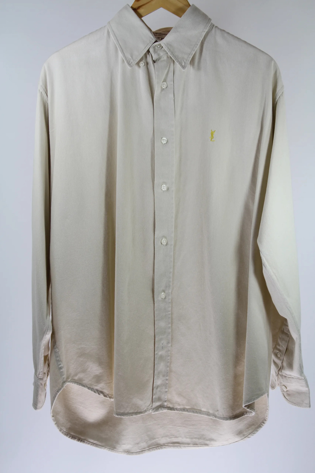 SAINT LAURENT Camicia YSL Pour Homme Crema M