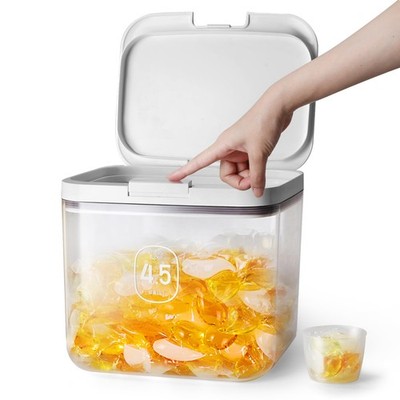 Laundry detergent dispenser with One-Press Lid,for laundry room organization,...